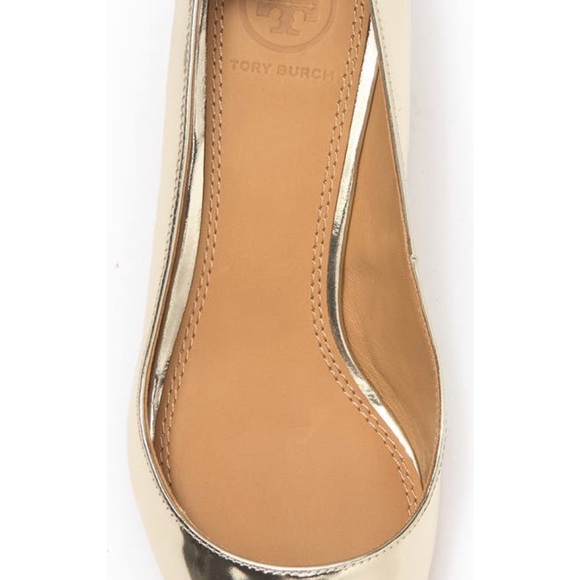 NIB/NWT Tory Burch Mirror Metallic Elizabeth 40mm Kitten Heel Pump size 5 - Picture 7 of 7